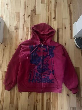 Supreme x hysteric glamour thermal zip up (size S fits oversized, M-L)